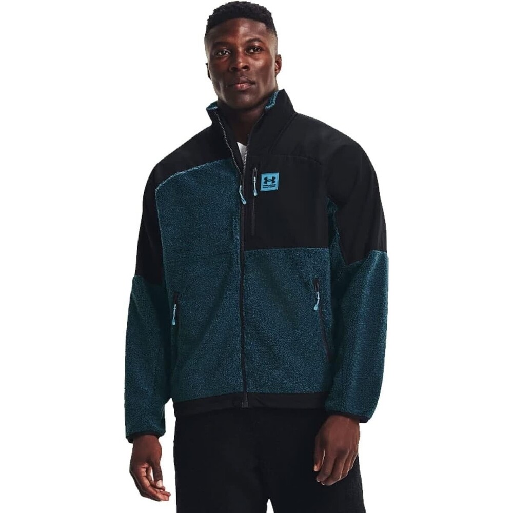 Under Armour Mission Boucle Swacket for Men Size 2XL, Blue Note/Black- NEW